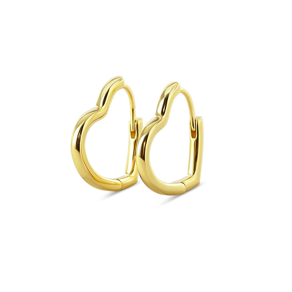 Vergoldete Silber-Ohrringe Herz 20 mm miaGemo