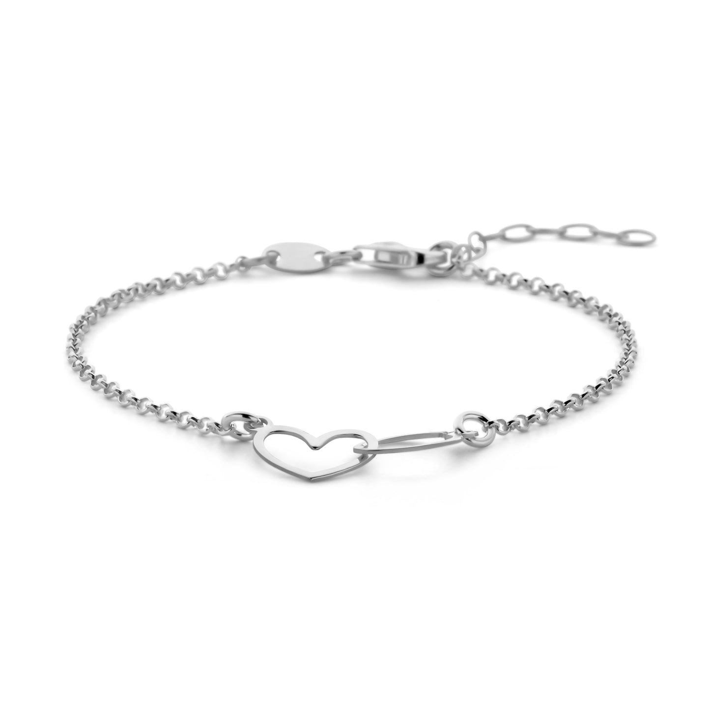 Silber-Armband mit Kreis- und Herzmotiv miaGemo