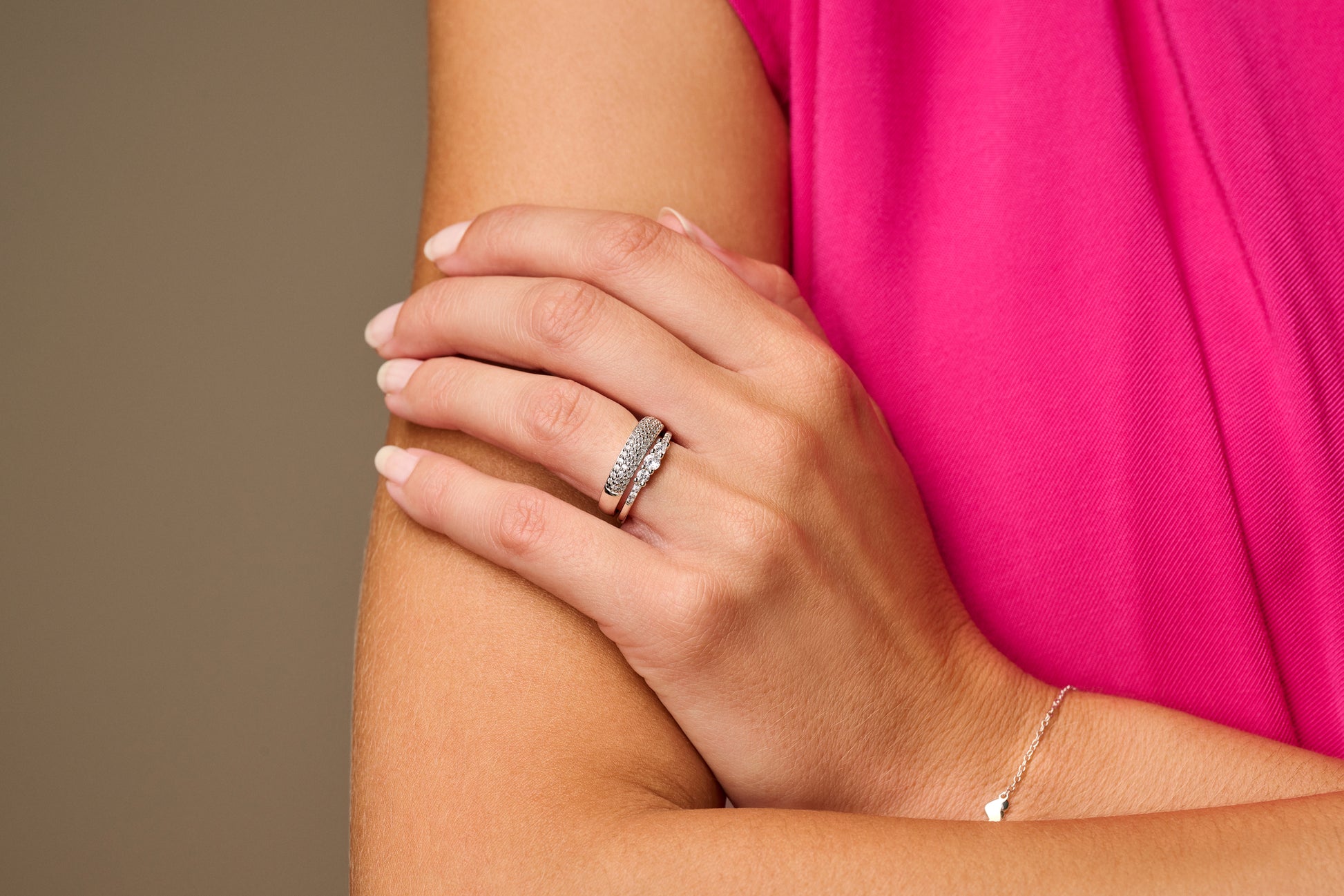 Silberarmband mit Eye-Charm & weißen Zirkonia miaGemo