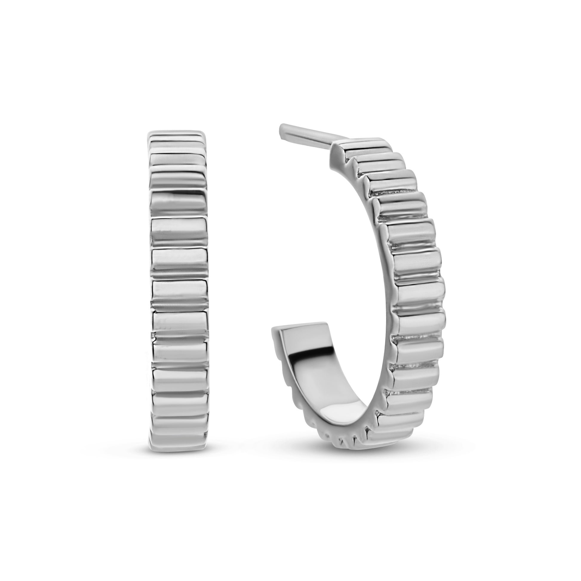 Silber-Ohrringe, rhodiniert miaGemo