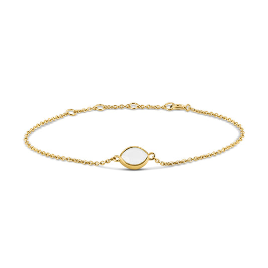 Silber-Armband mit mintfarbenem Nano-Stein miaGemo