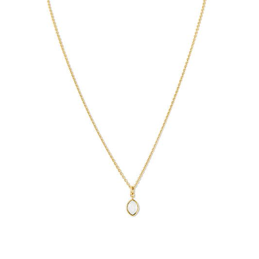 Silber-Halskette mit mintfarbenem Nano-Stein miaGemo