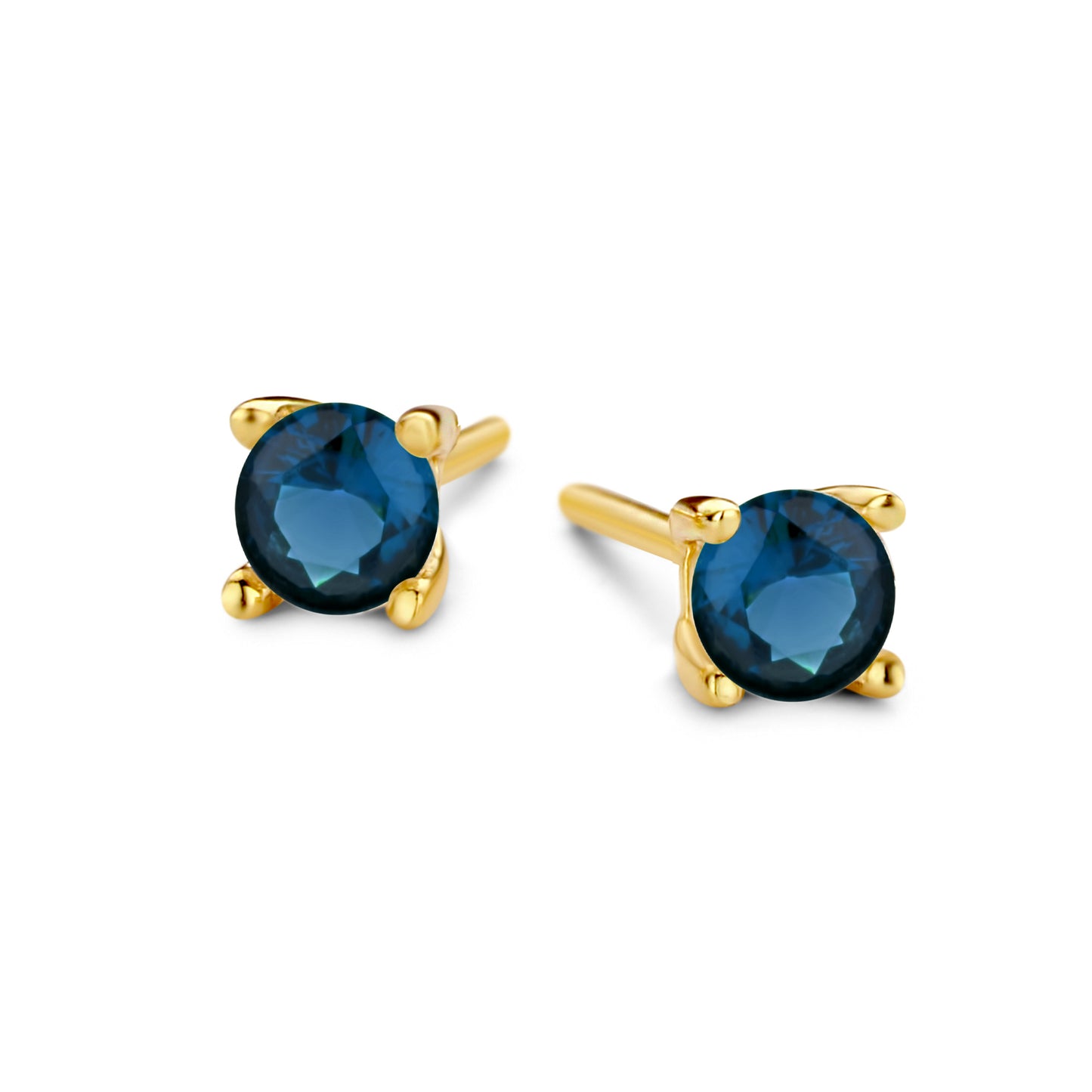 Silber-Ohrstecker mit dunkelblauem Stein miaGemo