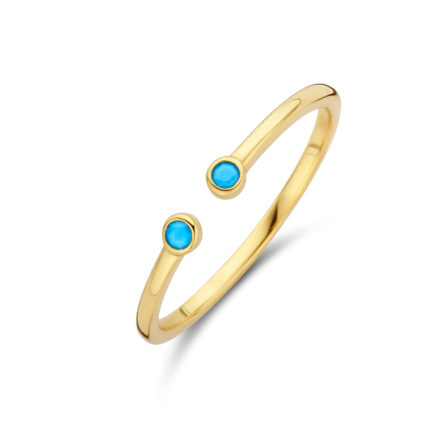 Silberring, vergoldet, mit Türkis-Cabochon miaGemo