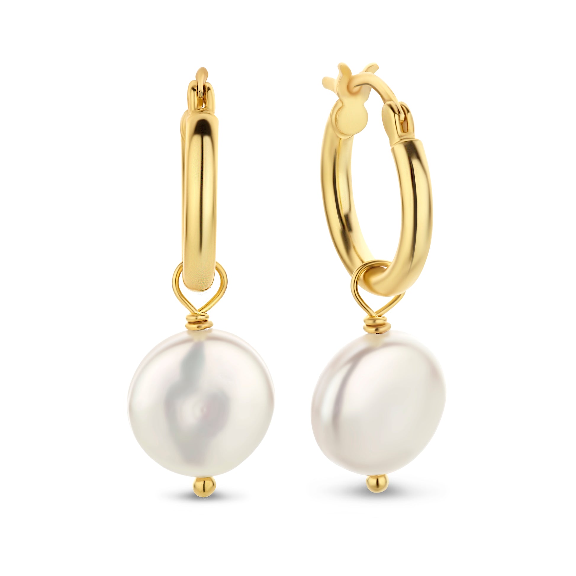 Silber-Creolen mit Süßwasserperlen miaGemo