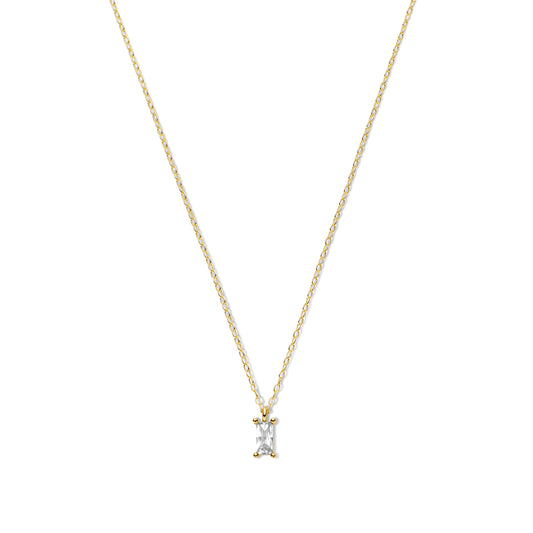 Silber-Halskette mit weißem Zirkonia miaGemo