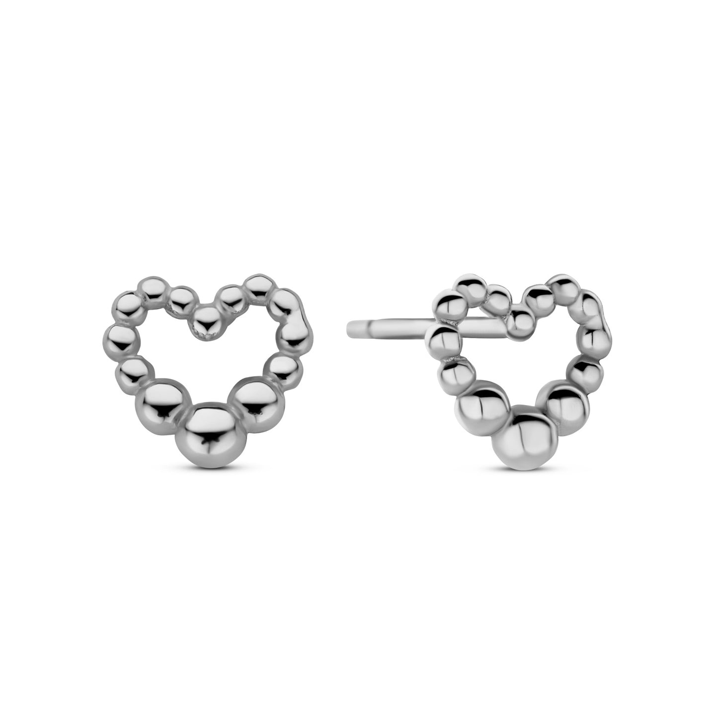 Silber-Ohrringe „Dots Heart“ miaGemo