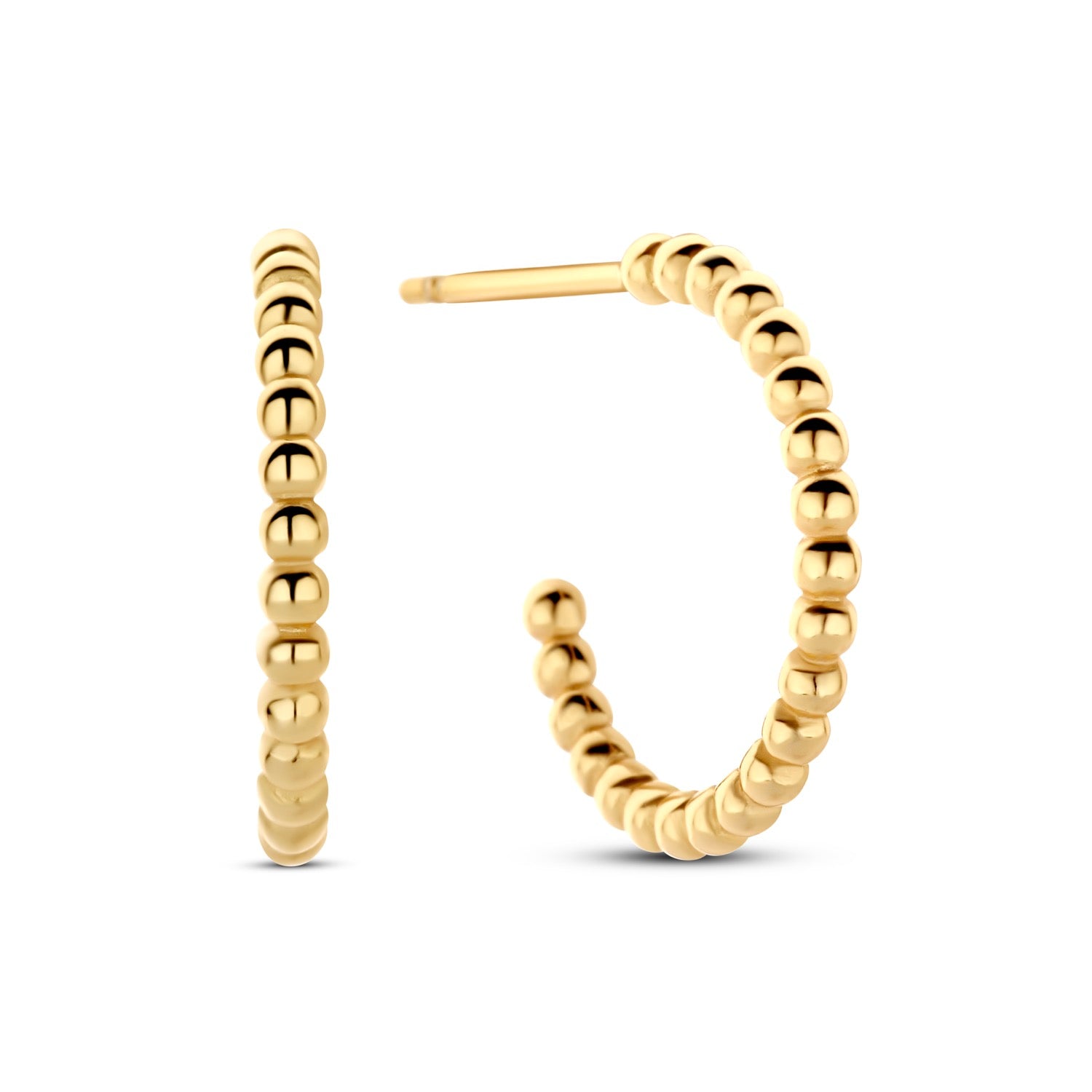 Vergoldete Silber-Creolen „Dots“ 15 mm miaGemo