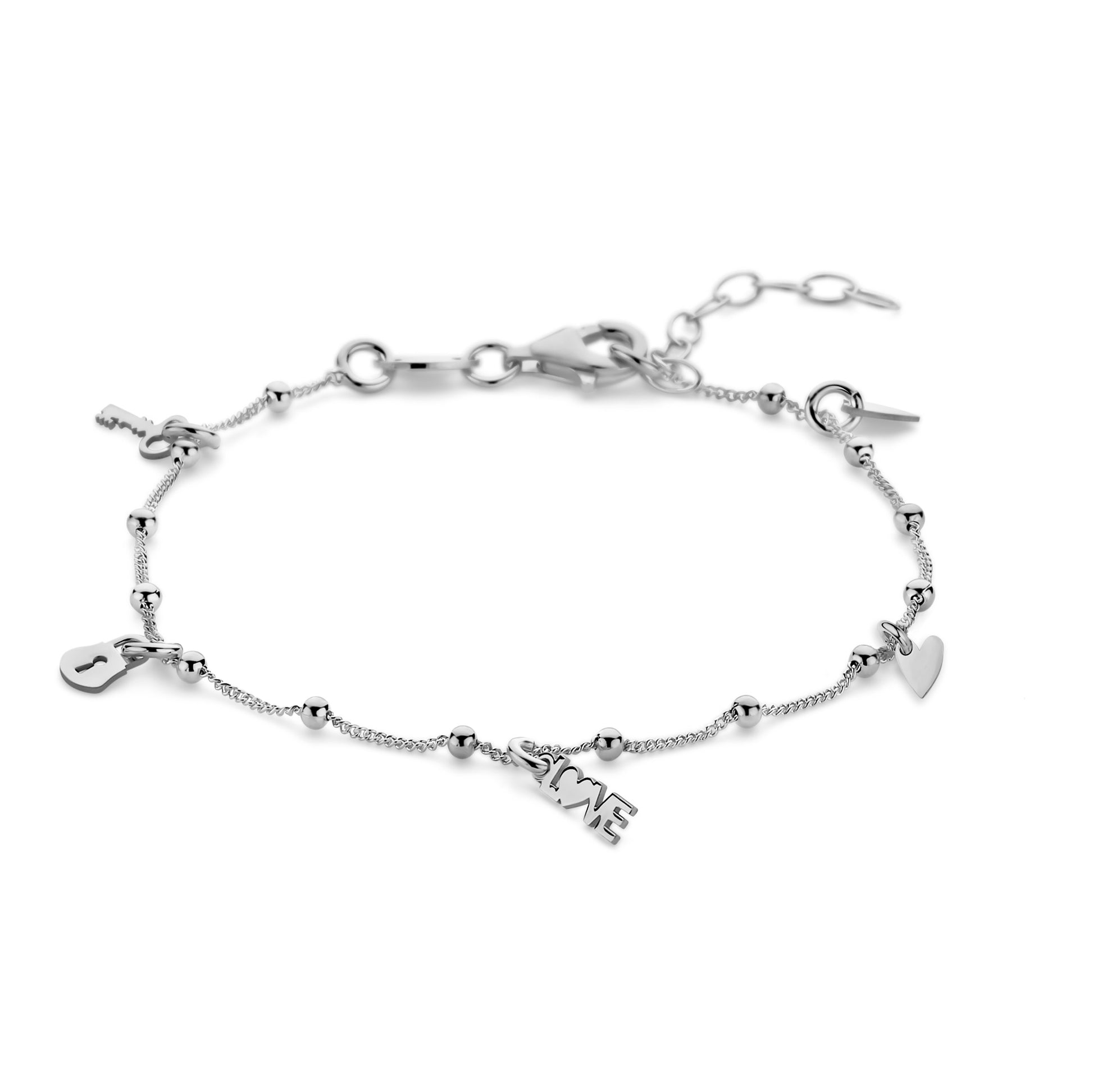 Silber-Armband mit verschiedenen Liebessymbolen miaGemo