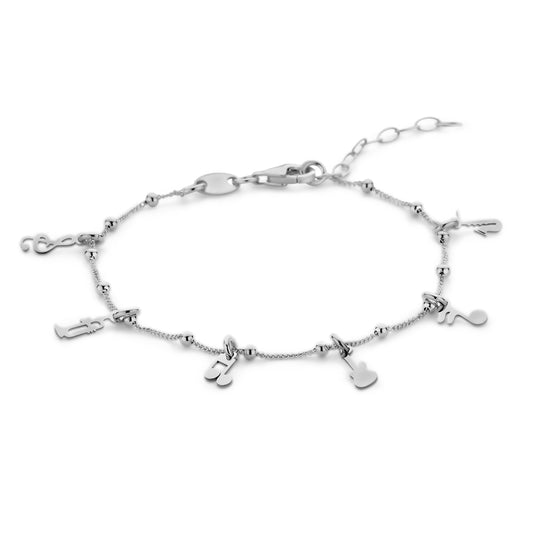 Silber-Armband mit Musik-Symbolen miaGemo