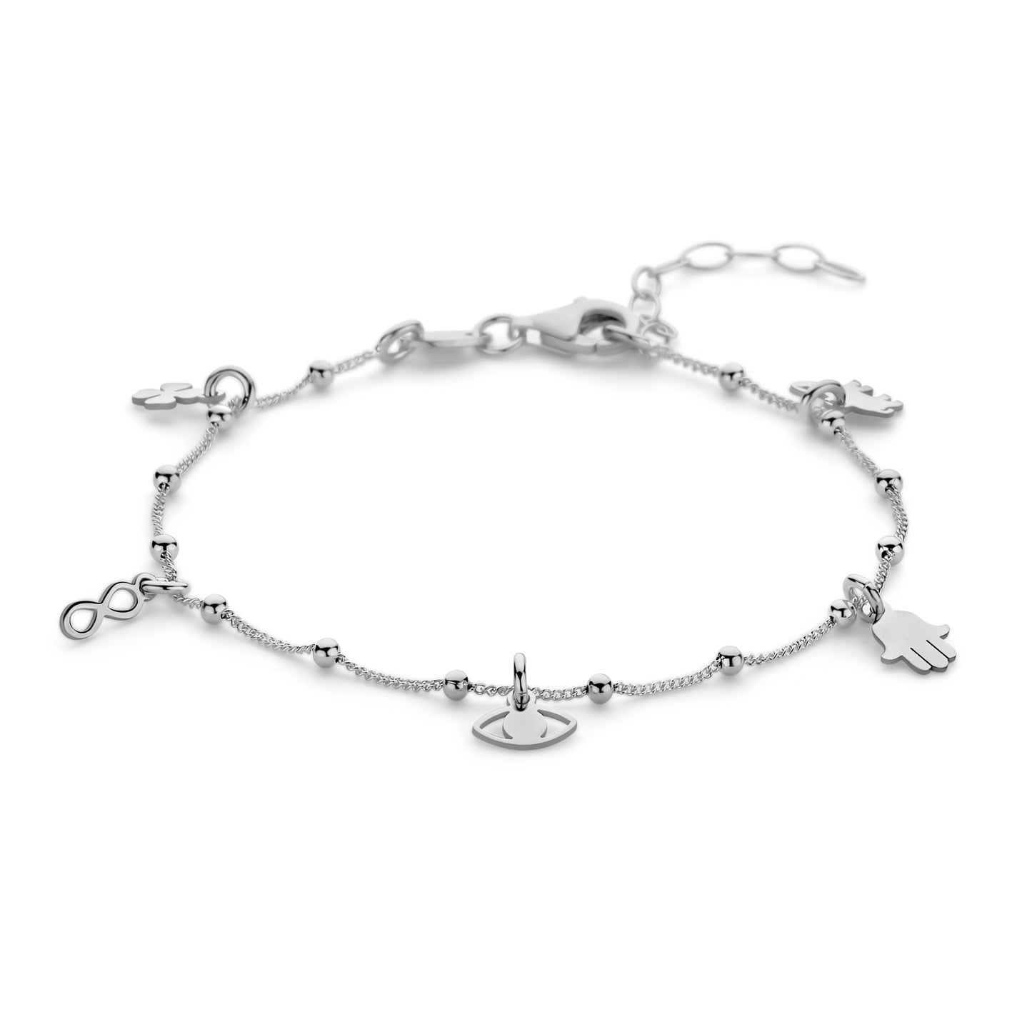 Silber-Armband mit Glückssymbolen miaGemo