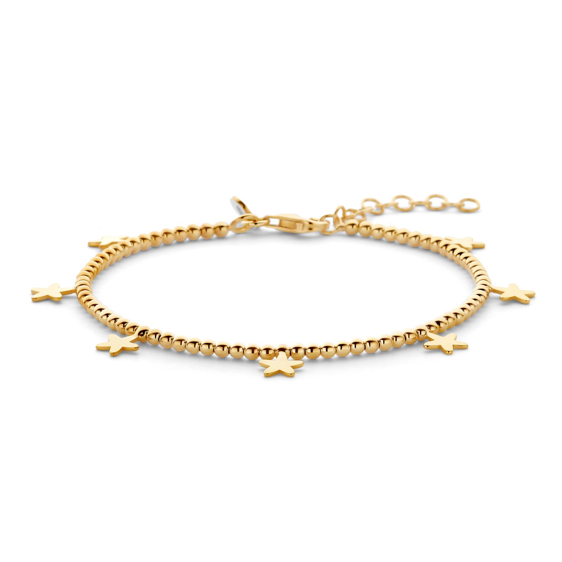 Vergoldetes Silber-Armband mit 7 Sternen miaGemo