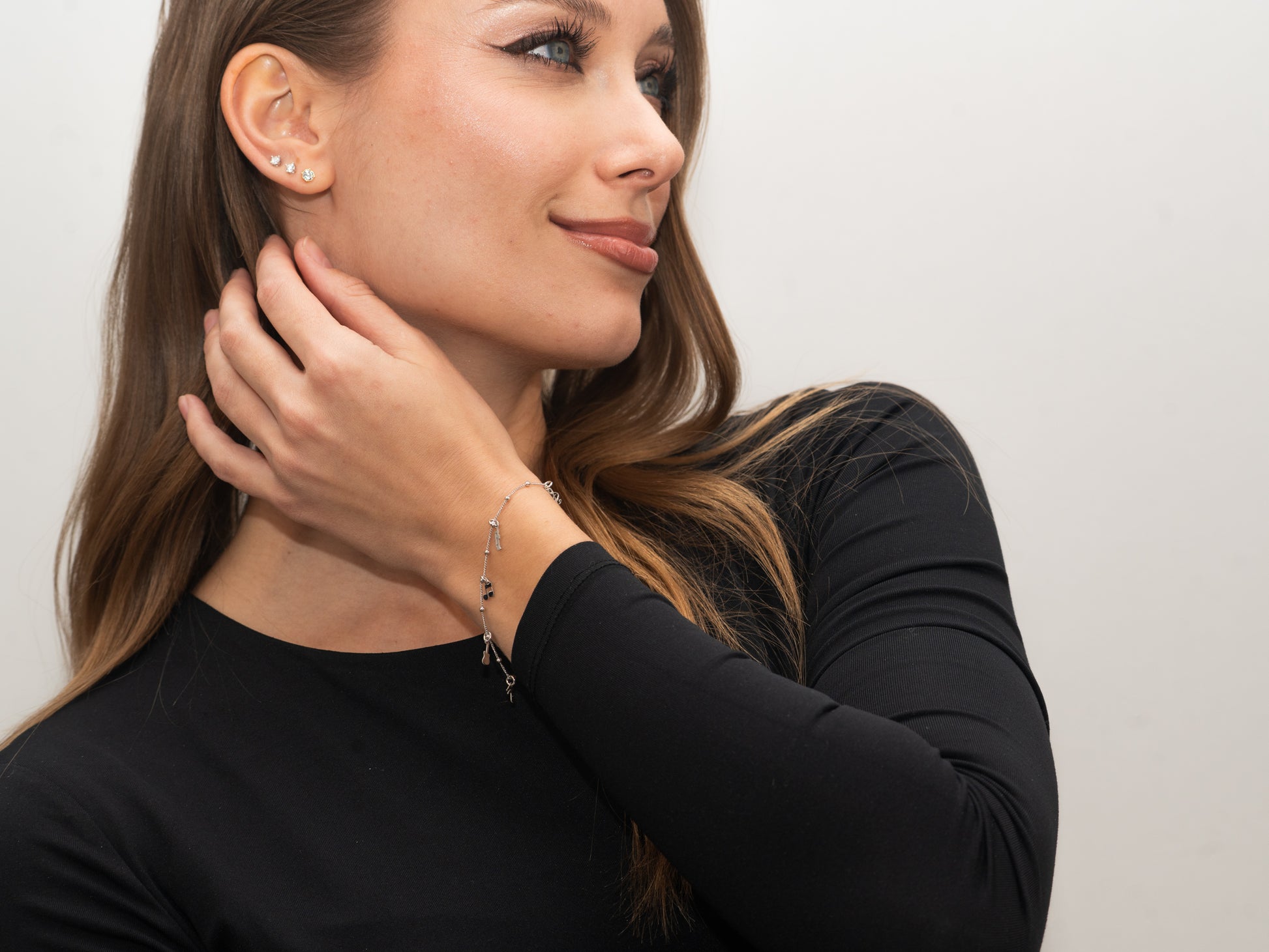 Silber-Armband mit Musik-Symbolen miaGemo