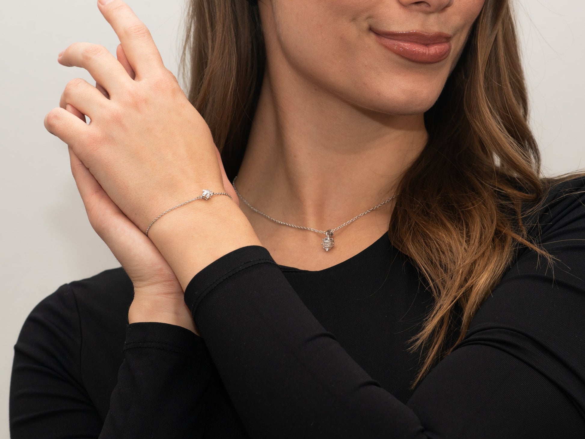 Silber-Armband mit Glückssymbolen - vergoldet miaGemo