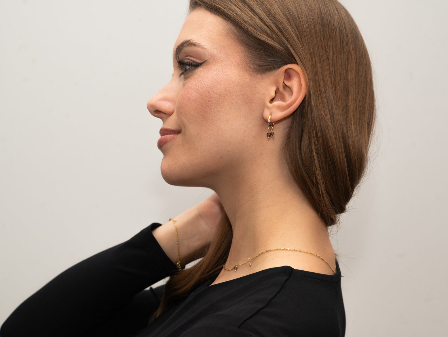 Silber-Ohrringe mit kleinen Natursteinen miaGemo