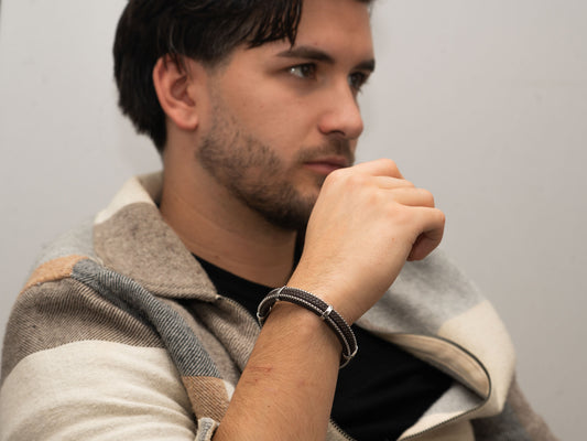 Heritage Brown Lederarmband in Dunkelbraun mit Edelstahl-Schließe miaGemo